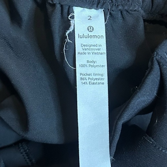 Lululemon Noir Pant *Woven Black Wide Leg Tie Waist Pants- Size 2 - Picture 11 of 14